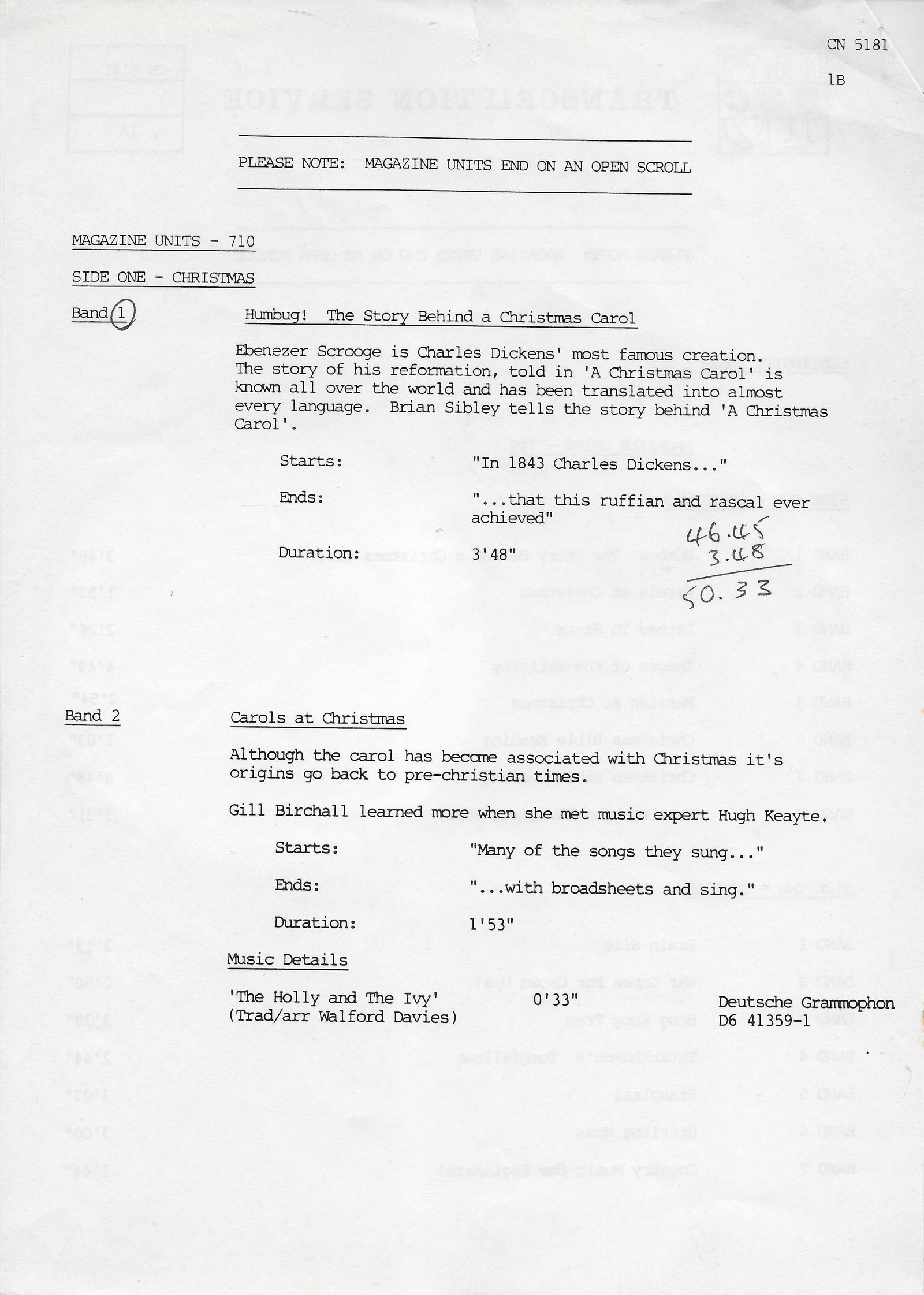 Inserts from CN 5181